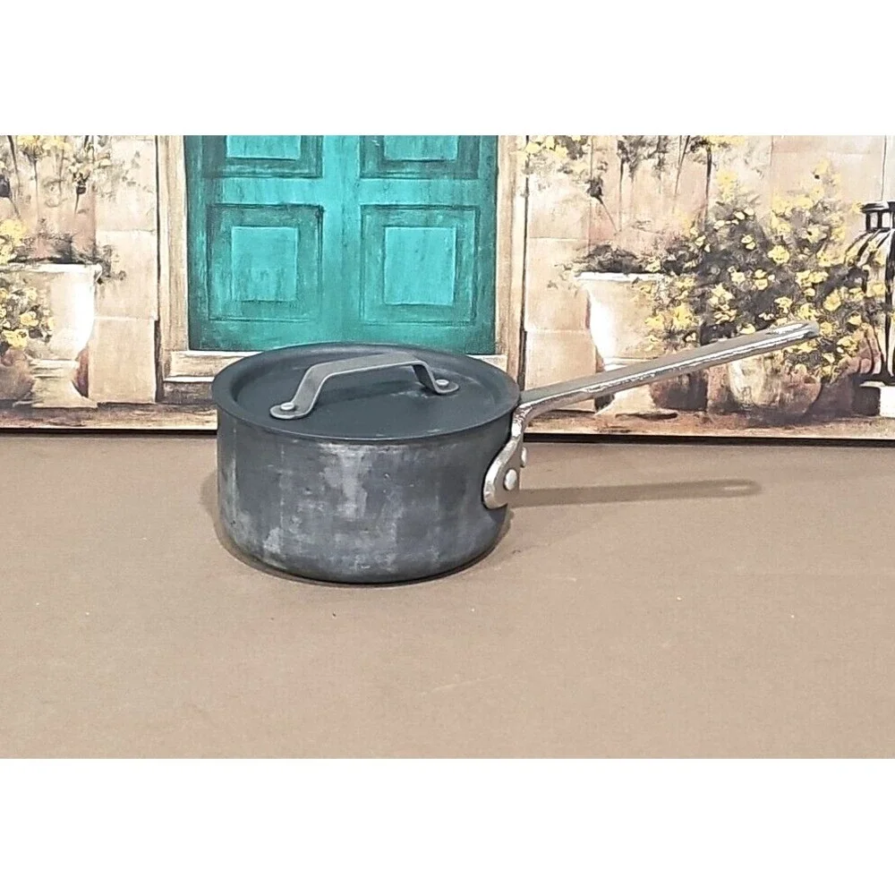 Vtg NSF Commercial Cookware Anodized Aluminum 1 1/2 Qt Pot 305 8701 1/2 w/Lid
